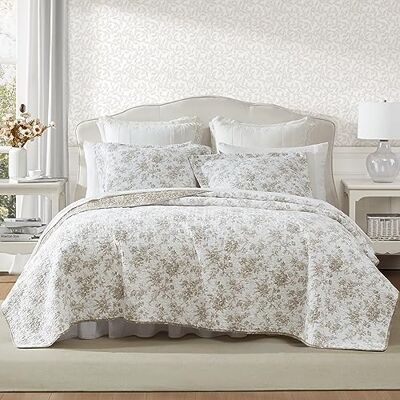 Laura Ashley Parure de lit queen size/lit complet, réversible en coton à motif floral avec taies assorties, décoration d’intérieur pour toutes les saisons (jardin clos marron, queen size/lit complet - Publicité Laura Ashley Parure de lit queen size/lit complet, réversible en coton à motif floral avec taies assorties, décoration d’intérieur pour toutes les saisons (jardin clos marron, queen size/lit complet - Publicité