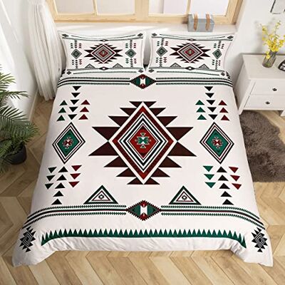 Homewish Parure de lit 3 pièces style bohème aztèque pour toutes les saisons – Housse de couette en microfibre douce – Motif géométrique du sud-ouest – Motif flèche tribale bohème – Décoration - Publicité Homewish Parure de lit 3 pièces style bohème aztèque pour toutes les saisons – Housse de couette en microfibre douce – Motif géométrique du sud-ouest – Motif flèche tribale bohème – Décoration - Publicité