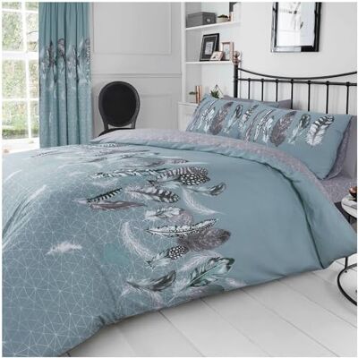 Smart Living - Feathers - Polycotton - Duvet Cover Set - Publicité Smart Living - Feathers - Polycotton - Duvet Cover Set - Publicité