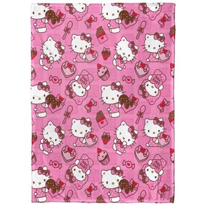 Northwest Hello Kitty Couverture en Soie au Toucher 127 x 177,8 cm, Love You Much - Publicité Northwest Hello Kitty Couverture en Soie au Toucher 127 x 177,8 cm, Love You Much - Publicité