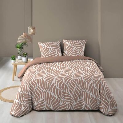 Douceur d'Intérieur , Parure de Lit 3 Pièces (240 x 220 cm) Morgane Mocha, 100% Coton - Publicité Douceur d'Intérieur , Parure de Lit 3 Pièces (240 x 220 cm) Morgane Mocha, 100% Coton - Publicité