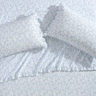 Laura Ashley Parure de lit King Size en Percale de Coton Respirant, décoration d'intérieur Florale (Bleu Victoria, 2 pièces) - Publicité Laura Ashley Parure de lit King Size en Percale de Coton Respirant, décoration d'intérieur Florale (Bleu Victoria, 2 pièces) - Publicité