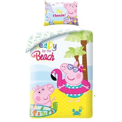 Linge de Lit en Coton Peppa Pig - Prêt pour l'Été - 140x200 cm - Publicité Linge de Lit en Coton Peppa Pig - Prêt pour l'Été - 140x200 cm - Publicité