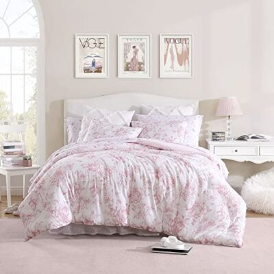 Laura Ashley Parure de lit réversible en Coton avec Couvre-Oreiller(s) Assorti(s), décoration d'intérieur de Ferme, Delphine Pink, lit Simple XL - Publicité Laura Ashley Parure de lit réversible en Coton avec Couvre-Oreiller(s) Assorti(s), décoration d'intérieur de Ferme, Delphine Pink, lit Simple XL - Publicité