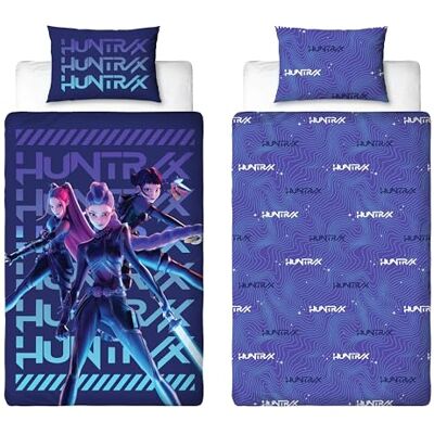 Character World Ensemble de housse de couette simple sous licence officielle K Pop Demon Hunters Motif Huntrix Power Literie réversible à deux faces avec taie d'oreiller assortie Idéal pour une chambre d'enfant - Publicité Character World Ensemble de housse de couette simple sous licence officielle K Pop Demon Hunters Motif Huntrix Power Literie réversible à deux faces avec taie d'oreiller assortie Idéal pour une chambre d'enfant - Publicité
