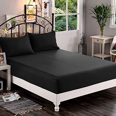 Elegant Comfort Drap-Housse 1500 de qualité hôtelière de qualité supérieure, Microfibre Douce – Poche Profonde jusqu'à 40,6 cm, résistant aux Plis et à la décoloration, très Grand lit californien, - Publicité Elegant Comfort Drap-Housse 1500 de qualité hôtelière de qualité supérieure, Microfibre Douce – Poche Profonde jusqu'à 40,6 cm, résistant aux Plis et à la décoloration, très Grand lit californien, - Publicité