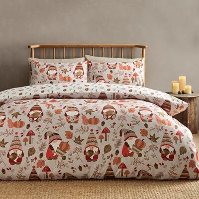 Catherine Lansfield Woodland Gonks So Soft Parure de lit réversible King Size avec taies d'oreiller Naturel - Publicité Catherine Lansfield Woodland Gonks So Soft Parure de lit réversible King Size avec taies d'oreiller Naturel - Publicité