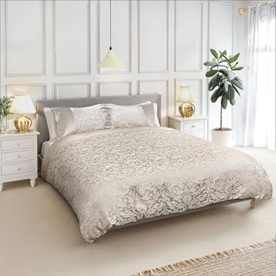 Emma Barclay Eden Parure de lit en Jacquard décoré Crème Super King Size - Publicité Emma Barclay Eden Parure de lit en Jacquard décoré Crème Super King Size - Publicité