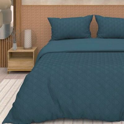 Soleil d'ocre , Parure Housse de Couette 3D Microfibre 260x240 cm Gaia Bleu Canard - Publicité Soleil d'ocre , Parure Housse de Couette 3D Microfibre 260x240 cm Gaia Bleu Canard - Publicité