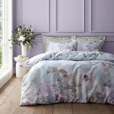 Catherine Lansfield RHS x Floral Serenity So Soft Parure de lit King Size avec Housse de Couette et taies d'oreiller Bleu - Publicité Catherine Lansfield RHS x Floral Serenity So Soft Parure de lit King Size avec Housse de Couette et taies d'oreiller Bleu - Publicité