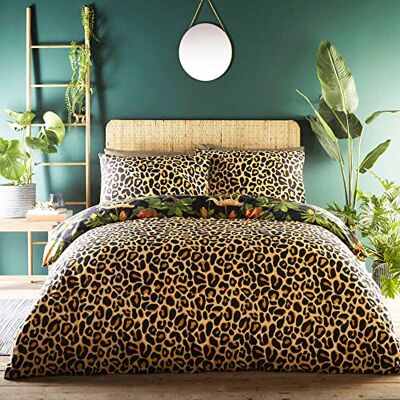 HOMEMAKER BEDDING Parure de lit réversible avec housse de couette et taies d'oreiller Imprimé animal Lit double - Publicité HOMEMAKER BEDDING Parure de lit réversible avec housse de couette et taies d'oreiller Imprimé animal Lit double - Publicité