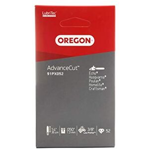 Oregon AdvanceCut 91PX Chaîne de tronçonneuse pour équiper les Tronçonneuses 35 cm Husqvarna, Dolmar, Einhell, Hitachi, Jonsered, Mac Allister, McCulloch, Ryobi, Sterwins, 52 Maillons Entraineurs - Publicité Oregon AdvanceCut 91PX Chaîne de tronçonneuse pour équiper les Tronçonneuses 35 cm Husqvarna, Dolmar, Einhell, Hitachi, Jonsered, Mac Allister, McCulloch, Ryobi, Sterwins, 52 Maillons Entraineurs - Publicité