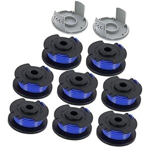 Jodriva Bobine de Fil de Rechange for Coupe-Bordures sans Fil Ryobi One+ AC14RL3A 18 V, 24 V, 40 V (Lot de 6) Bobine de Tondeuse à Gazon(Black 8 Spool+2 Cap) - Publicité Jodriva Bobine de Fil de Rechange for Coupe-Bordures sans Fil Ryobi One+ AC14RL3A 18 V, 24 V, 40 V (Lot de 6) Bobine de Tondeuse à Gazon(Black 8 Spool+2 Cap) - Publicité