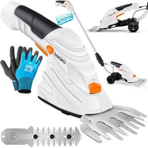 Masko Cisaille à gazon Kit de cisailles à gazon avec batterie 7,2 V 2000 mA/h Taille-haie de jardin électrique cisaille à gazon avec chargeur, gants, couteau à gazon, couteau à arbuste et manche - Publicité Masko Cisaille à gazon Kit de cisailles à gazon avec batterie 7,2 V 2000 mA/h Taille-haie de jardin électrique cisaille à gazon avec chargeur, gants, couteau à gazon, couteau à arbuste et manche - Publicité