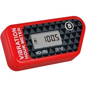 YOOREAL Compteur horaire sans fil alimenté par batterie, jauge de détection de vibration pour tracteur de pelouse, chariot de golf, tronçonneuse, déchiqueteuse à bois, fendeuse de bûches(Red) - Publicité YOOREAL Compteur horaire sans fil alimenté par batterie, jauge de détection de vibration pour tracteur de pelouse, chariot de golf, tronçonneuse, déchiqueteuse à bois, fendeuse de bûches(Red) - Publicité