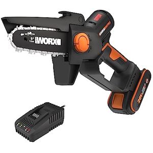 WORX Élagueuse Mini Tronçonneuse sans Fil 20V WG325E, Brushless, Guide 12 cm, coupe 10 cm, pour élagage, taille, ébranchage, tronçonnage, capot de protection,livrée avec 1 batterie 2Ah - Publicité WORX Élagueuse Mini Tronçonneuse sans Fil 20V WG325E, Brushless, Guide 12 cm, coupe 10 cm, pour élagage, taille, ébranchage, tronçonnage, capot de protection,livrée avec 1 batterie 2Ah - Publicité