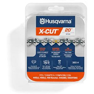 Husqvarna X-Cut SP33G Chaîne de tronçonneuse de 50,8 cm, pas de 825,5 cm, calibre de 127 cm, 80 maillons d'entraînement, lame de rechange pré-étirée avec lubrification supérieure et faible retour, - Publicité Husqvarna X-Cut SP33G Chaîne de tronçonneuse de 50,8 cm, pas de 825,5 cm, calibre de 127 cm, 80 maillons d'entraînement, lame de rechange pré-étirée avec lubrification supérieure et faible retour, - Publicité