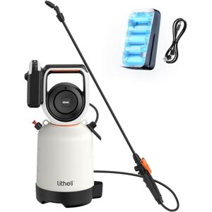 LiTHELi Pulvérisateur à Pression 5 litres, sans Fil, 26 PSI, pulvérisateur sur Batterie 20 V pour la Maison, Le Jardin, Le Nettoyage des véhicules, Le Nettoyage des Tapis (Blanc) - Publicité LiTHELi Pulvérisateur à Pression 5 litres, sans Fil, 26 PSI, pulvérisateur sur Batterie 20 V pour la Maison, Le Jardin, Le Nettoyage des véhicules, Le Nettoyage des Tapis (Blanc) - Publicité