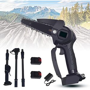 Chiusuet Élagueuse électrique sans fil, avec batterie 2 x 1500 mAh et chargeur, tête de moteur pivotante, tige d'extension jusqu'à 1,8 m, élagueuse sans fil 2 en 1 et mini tronçonneuse de 1500 cm - Publicité Chiusuet Élagueuse électrique sans fil, avec batterie 2 x 1500 mAh et chargeur, tête de moteur pivotante, tige d'extension jusqu'à 1,8 m, élagueuse sans fil 2 en 1 et mini tronçonneuse de 1500 cm - Publicité