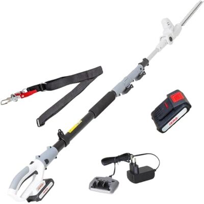 Ikra Taille-Haie sur Perche Télescopique sans Fil 20V – Portée jusqu'à 4m, Lame 40cm, Tête Orientable 135°, Batterie 55min Li-ION, Léger 3.45kg, Sangle - Publicité Ikra Taille-Haie sur Perche Télescopique sans Fil 20V – Portée jusqu'à 4m, Lame 40cm, Tête Orientable 135°, Batterie 55min Li-ION, Léger 3.45kg, Sangle - Publicité