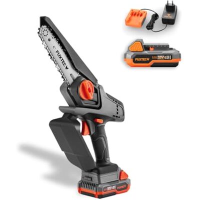 Fuxtec Akku Handastschere 20 V FX-E1HAS20 Mini tronçonneuse 1,44Kg, taille du guide 15cm, jusqu'à 10cm d'épaisseur de branche vitesse de chaîne de 4,6m/s avec batterie - Publicité Fuxtec Akku Handastschere 20 V FX-E1HAS20 Mini tronçonneuse 1,44Kg, taille du guide 15cm, jusqu'à 10cm d'épaisseur de branche vitesse de chaîne de 4,6m/s avec batterie - Publicité