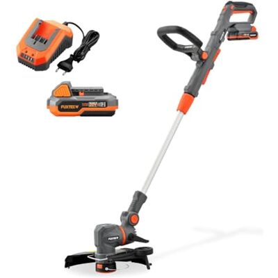 Fuxtec Coupe-Bordures sans Fil 20V FX-E1RT20PROSET avec Batterie 2 Ah et Chargeur • Débroussailleuse électrique • Largeur de Coupe 28 cm • Manche télescopique • 2 Vitesses • Tête pivotante 90° - Publicité Fuxtec Coupe-Bordures sans Fil 20V FX-E1RT20PROSET avec Batterie 2 Ah et Chargeur • Débroussailleuse électrique • Largeur de Coupe 28 cm • Manche télescopique • 2 Vitesses • Tête pivotante 90° - Publicité