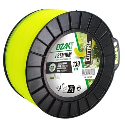 Fil de Débroussailleuse OZAKI 3,3mm Compatible - Jaune Fluo - 139m - Publicité Fil de Débroussailleuse OZAKI 3,3mm Compatible - Jaune Fluo - 139m - Publicité