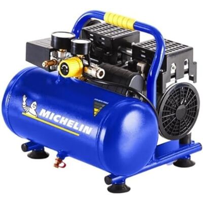 Michelin Compresseur d'Air Portatif Silencieux MX6/1 Cuve 6 Litres Sans Huile Moteur 1 cv Pression Maximale 8 bar Débit d'Air 106 l/min 6.4 m³/h 59 dB(A) LpA 4m 78 dB(A) LwA - Publicité Michelin Compresseur d'Air Portatif Silencieux MX6/1 Cuve 6 Litres Sans Huile Moteur 1 cv Pression Maximale 8 bar Débit d'Air 106 l/min 6.4 m³/h 59 dB(A) LpA 4m 78 dB(A) LwA - Publicité