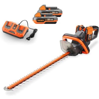 Fuxtec • Taille-haie sans Fil • FX-E2HSSET • Taille-haie Batterie 40V • 2 Batteries Li-ION 20V et Double Chargeur • Lame 61 cm • Coupe jusqu'à 26 mm • Poignée arrière orientable - Publicité Fuxtec • Taille-haie sans Fil • FX-E2HSSET • Taille-haie Batterie 40V • 2 Batteries Li-ION 20V et Double Chargeur • Lame 61 cm • Coupe jusqu'à 26 mm • Poignée arrière orientable - Publicité