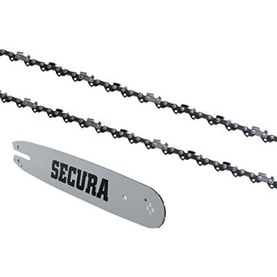 Secura 2 Chaînes + guide adapté pour Oleo-Mac GS260-10 25cm 3/8LP 40M 1,3mm - Publicité Secura 2 Chaînes + guide adapté pour Oleo-Mac GS260-10 25cm 3/8LP 40M 1,3mm - Publicité