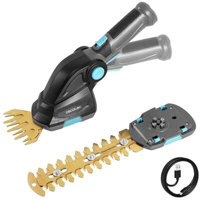 Cecotec Taille-haie à Batterie 2 en 1 TitaniumSword 2000 Hand. Batterie intégrée 7,2 V, Moteur sans balais, Lames en Titane, télécommande rotative, 2 Accessoires, système de sécurité - Publicité Cecotec Taille-haie à Batterie 2 en 1 TitaniumSword 2000 Hand. Batterie intégrée 7,2 V, Moteur sans balais, Lames en Titane, télécommande rotative, 2 Accessoires, système de sécurité - Publicité