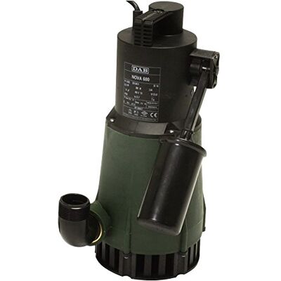 DAB Pompe submersible avec flotteur pour drainage d'eaux claires à usage domestique, 0,55 kW / 0,75 HP, monophasé avec arbre, pompe en acier inoxyle spécial, modèle Nova 600 M-A SV (103002744) - Publicité DAB Pompe submersible avec flotteur pour drainage d'eaux claires à usage domestique, 0,55 kW / 0,75 HP, monophasé avec arbre, pompe en acier inoxyle spécial, modèle Nova 600 M-A SV (103002744) - Publicité