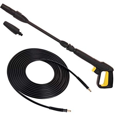 Techkar Pistolet pour Nettoyeur Haute Pression avec Tuyau et Lance Accessoires Karcher K2 K5 – Buse Réglable Vario – Click Quick Connect – 10 m - Publicité Techkar Pistolet pour Nettoyeur Haute Pression avec Tuyau et Lance Accessoires Karcher K2 K5 – Buse Réglable Vario – Click Quick Connect – 10 m - Publicité