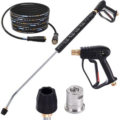 Techkar Eau Chaude Pistolet 25m Tuyau 250bar DN6 Lance Buse pour à Nettoyeur Haute Pression Karcher HD HDS - Publicité Techkar Eau Chaude Pistolet 25m Tuyau 250bar DN6 Lance Buse pour à Nettoyeur Haute Pression Karcher HD HDS - Publicité