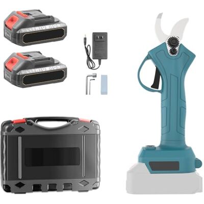 Eznaobo Coupe-branches sans fil pour batterie Makita 18 V, sécateur électrique professionnel avec batterie 3000 mAh et chargeur, diamètre de coupe max. 30 mm, pour jardins, vergers (2 batteries 3000 mAh) - Publicité Eznaobo Coupe-branches sans fil pour batterie Makita 18 V, sécateur électrique professionnel avec batterie 3000 mAh et chargeur, diamètre de coupe max. 30 mm, pour jardins, vergers (2 batteries 3000 mAh) - Publicité