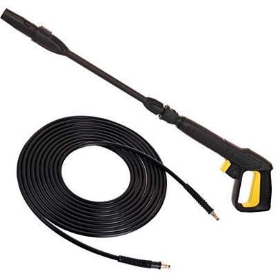 Techkar Pistolet pour Nettoyeur Haute Pression avec Tuyau et Lance Accessoires Karcher K2 K5 – Buse Réglable Vario – Click Quick Connect – 10 m - Publicité Techkar Pistolet pour Nettoyeur Haute Pression avec Tuyau et Lance Accessoires Karcher K2 K5 – Buse Réglable Vario – Click Quick Connect – 10 m - Publicité