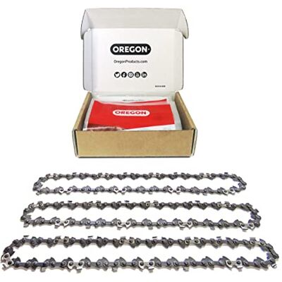Oregon Lot de 3 Chaînes de Tronçonneuse, avec Pas 3/8" Low Profile / Jauge 0,050" (1,3 mm) / 56 Maillons / Gouges Demi-Ronde, pour Guide-Chaîne 40 cm (T56X3) - Publicité Oregon Lot de 3 Chaînes de Tronçonneuse, avec Pas 3/8" Low Profile / Jauge 0,050" (1,3 mm) / 56 Maillons / Gouges Demi-Ronde, pour Guide-Chaîne 40 cm (T56X3) - Publicité