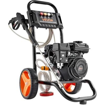 VEVOR Nettoyeur Haute Pression à Essence 200 Bar Laveuse Haute Pression à Essence Max. 7 L/Min pour Voitures, Clôtures, Allées, Maisons, Terrasses, Meubles, Pompe Alu, avec Pistolet et Lance, 4 Buses - Publicité VEVOR Nettoyeur Haute Pression à Essence 200 Bar Laveuse Haute Pression à Essence Max. 7 L/Min pour Voitures, Clôtures, Allées, Maisons, Terrasses, Meubles, Pompe Alu, avec Pistolet et Lance, 4 Buses - Publicité
