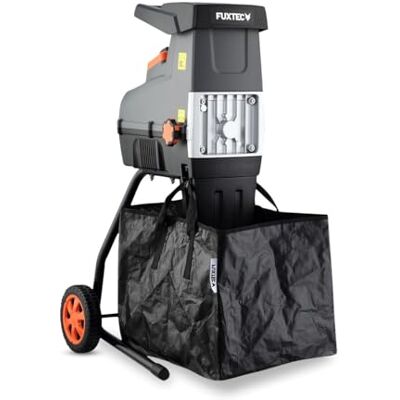 Fuxtec Broyeur de végétaux électrique FX-EGH2800T – 2800W – Système à rouleaux silencieux 92 dB – Branches Ø 44 mm – Sac toile 60 L – Marche arrière – Protection surcharge IPX4 - Publicité Fuxtec Broyeur de végétaux électrique FX-EGH2800T – 2800W – Système à rouleaux silencieux 92 dB – Branches Ø 44 mm – Sac toile 60 L – Marche arrière – Protection surcharge IPX4 - Publicité