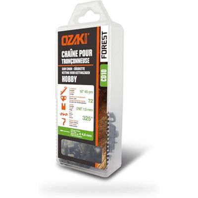 Chaîne OZAKI - Semi-carrée, 325'' 058, induction titane, 72 maillons - Publicité Chaîne OZAKI - Semi-carrée, 325'' 058, induction titane, 72 maillons - Publicité