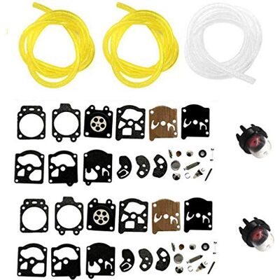 Sans marque AISEN 2x Carburateur Réparation Membrane Kit K10-WAT Tuyau d'essence Pompe D'amorcage pour Walbro WA WT Stihl Husqvarna Poulan McCulloch - Publicité Sans marque AISEN 2x Carburateur Réparation Membrane Kit K10-WAT Tuyau d'essence Pompe D'amorcage pour Walbro WA WT Stihl Husqvarna Poulan McCulloch - Publicité