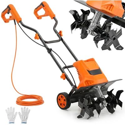 Outsunny Motobineuse Électrique 1500W Bineuse de Jardin Compacte 6 Lames 65Mn, Profondeur 20cm, Largeur 40cm Motoculteur Étanche IPX4 et Pliable pour Semis, Potager et Culture Bio, Orange - Publicité Outsunny Motobineuse Électrique 1500W Bineuse de Jardin Compacte 6 Lames 65Mn, Profondeur 20cm, Largeur 40cm Motoculteur Étanche IPX4 et Pliable pour Semis, Potager et Culture Bio, Orange - Publicité