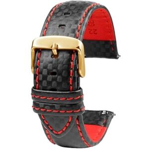SinSed 18Mm 20Mm 21Mm 22Mm 23Mm 24Mm Hommes Femmes Couture Bracelet De Montre En Fiber De Carbone Bracelet En Cuir, Épingle en or rouge, 20mm - Publicité SinSed 18Mm 20Mm 21Mm 22Mm 23Mm 24Mm Hommes Femmes Couture Bracelet De Montre En Fiber De Carbone Bracelet En Cuir, Épingle en or rouge, 20mm - Publicité