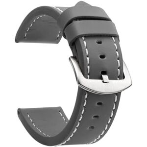 ZacLAy 18Mm 20Mm 22Mm 24Mm Bracelet De Montre Bracelet Sport Bracelet De Montre En Cuir Vintage Boucle En Acier Inoxydable, Argent blanc gris, 20mm - Publicité ZacLAy 18Mm 20Mm 22Mm 24Mm Bracelet De Montre Bracelet Sport Bracelet De Montre En Cuir Vintage Boucle En Acier Inoxydable, Argent blanc gris, 20mm - Publicité