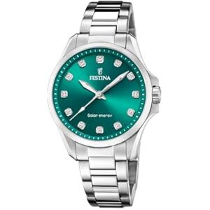 Festina Montre Solaire Femme Acier Inoxydable 316L Argenté Quartz Verre minéral Haute résistance Étanche 5 ATM Solar Energy - Publicité Festina Montre Solaire Femme Acier Inoxydable 316L Argenté Quartz Verre minéral Haute résistance Étanche 5 ATM Solar Energy - Publicité