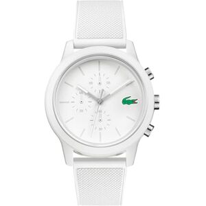 Lacoste Montre Chronographe à Quartz pour Homme avec Bracelet en Silicone Blanc - Publicité Lacoste Montre Chronographe à Quartz pour Homme avec Bracelet en Silicone Blanc - Publicité