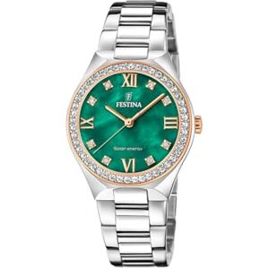 Festina Montre Solaire Femme Acier Inoxydable 316L Argenté Quartz Verre minéral Haute résistance Étanche 5 ATM Solar Energy - Publicité Festina Montre Solaire Femme Acier Inoxydable 316L Argenté Quartz Verre minéral Haute résistance Étanche 5 ATM Solar Energy - Publicité