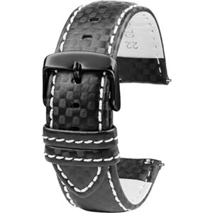 SinSed 18Mm 20Mm 21Mm 22Mm 23Mm 24Mm Hommes Femmes Couture Bracelet De Montre En Fiber De Carbone Bracelet En Cuir, Épingle noire blanche, 20mm - Publicité SinSed 18Mm 20Mm 21Mm 22Mm 23Mm 24Mm Hommes Femmes Couture Bracelet De Montre En Fiber De Carbone Bracelet En Cuir, Épingle noire blanche, 20mm - Publicité