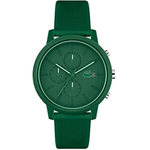Lacoste Montre Chronographe à Quartz pour Homme avec Bracelet en Silicone Vert - Publicité Lacoste Montre Chronographe à Quartz pour Homme avec Bracelet en Silicone Vert - Publicité