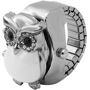ZJchao Bague de Doigt Montre Rabattable Vintage Motif Hibou Rond Doigt Montre à Quartz pour L'obtention du Diplôme d'anniversaire(Blanc) - Publicité ZJchao Bague de Doigt Montre Rabattable Vintage Motif Hibou Rond Doigt Montre à Quartz pour L'obtention du Diplôme d'anniversaire(Blanc) - Publicité